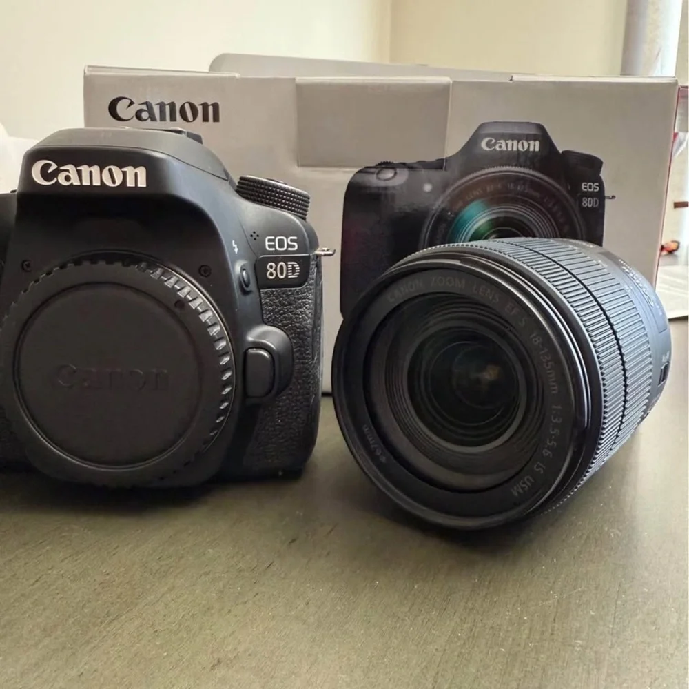 Canon EOS 80D Black Digital Camera with Lens